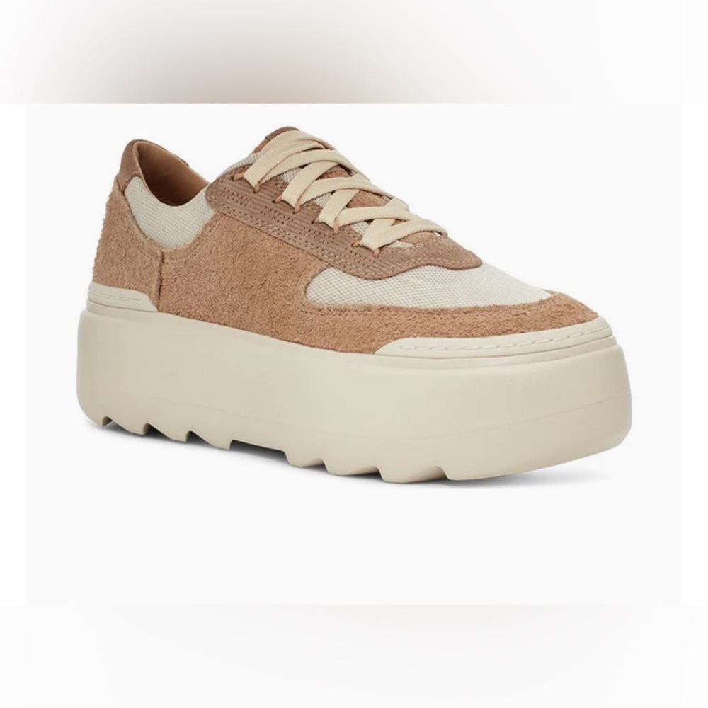 UGG Women's Tan and Cream Platform Sneakers